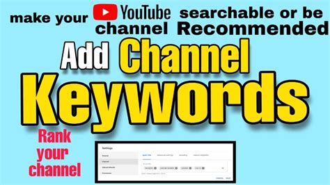 channel keywords